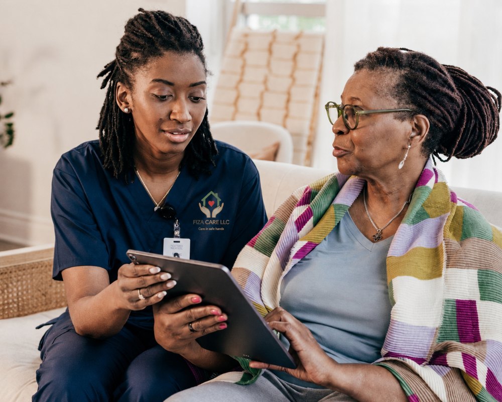 Caregiver at training